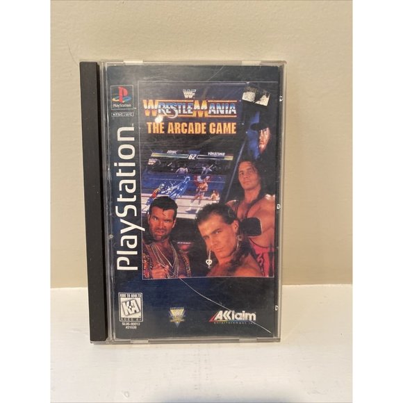 WWF WrestleMania: The Arcade Game (Sony Playstation 1, PS1, 1995) Long Box